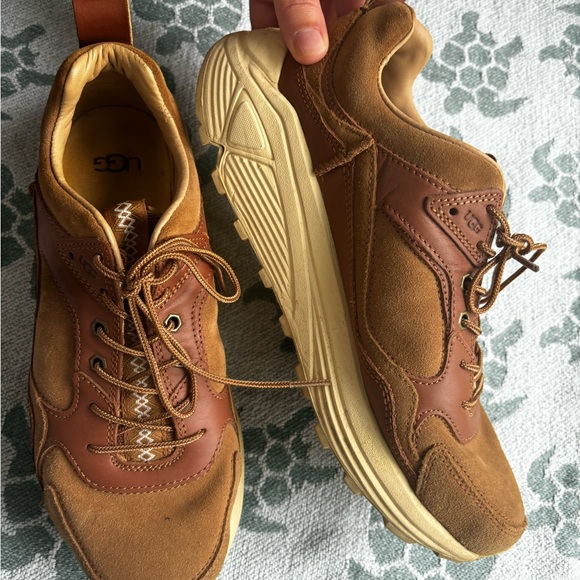 UGG trainer low suede chestnut hiker trail sneaker men’s size 9 - Picture 13 of 15